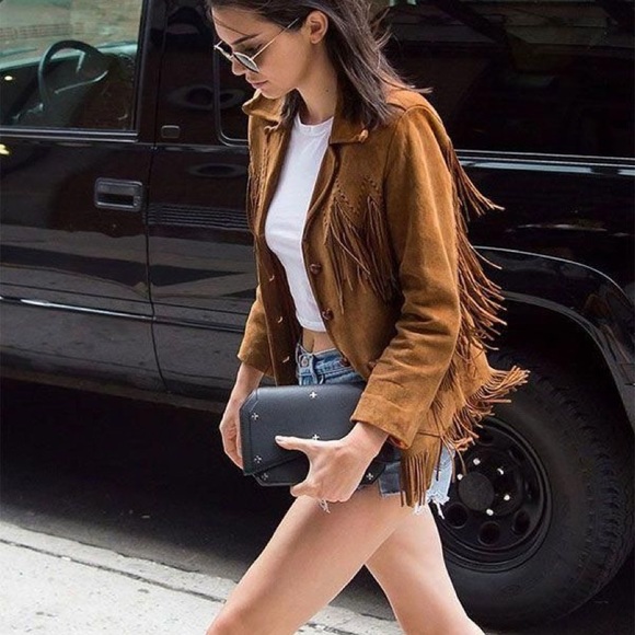 Scully Jackets & Blazers - Brown western style suede w fringes size 8